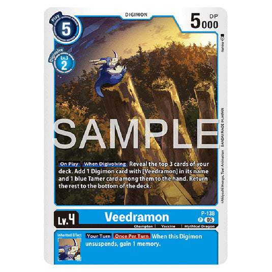Veedramon P-138 card from the Digimon set AD01 - Digimon Generation