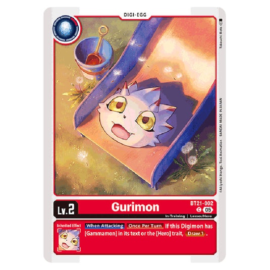 Gurimon BT21-002 card from the Digimon set World Convergence