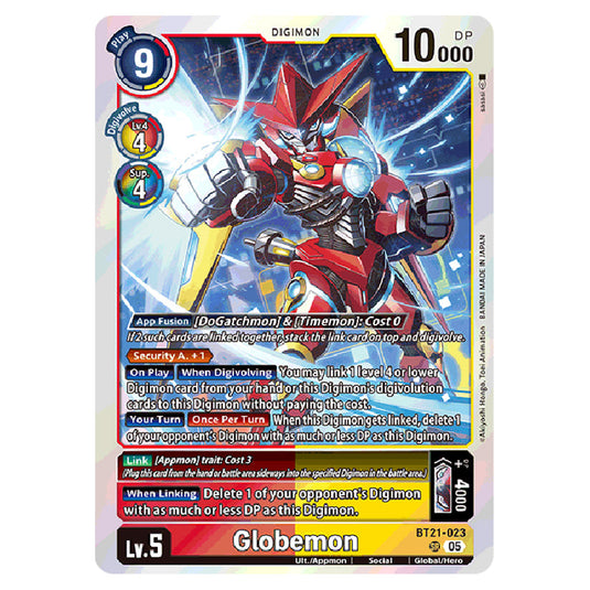 Globemon BT21-023 card from the Digimon set World Convergence