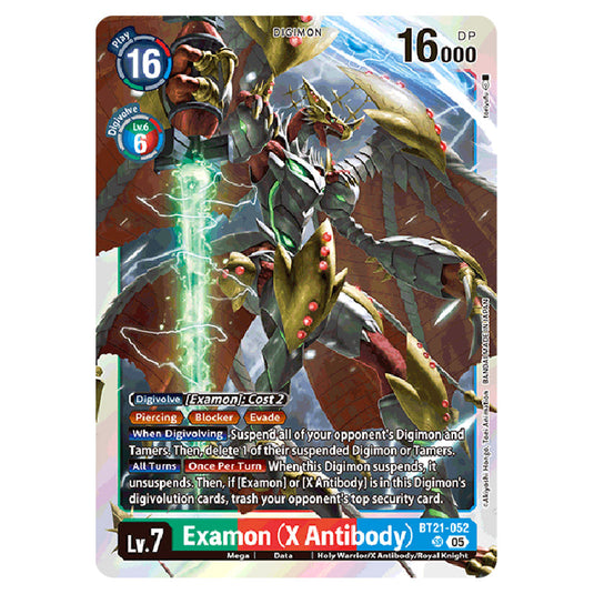 Examon (X Antibody) BT21-052 card from the Digimon set World Convergence