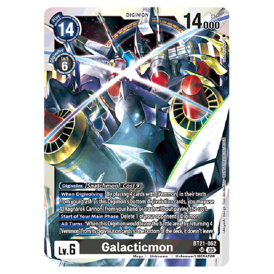 Galacticmon BT21-062 card from the Digimon set World Convergence