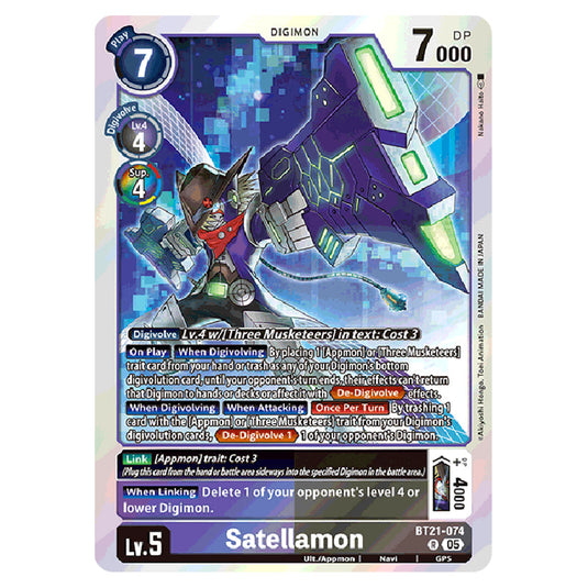 Satellamon BT21-074 card from the Digimon set World Convergence