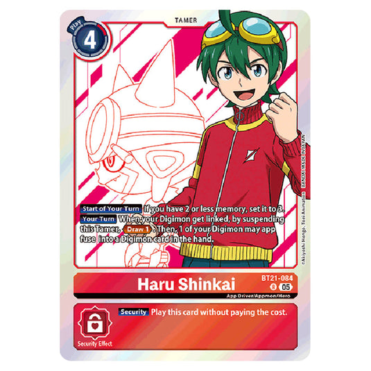 Haru Shinkai BT21-084 card from the Digimon set World Convergence
