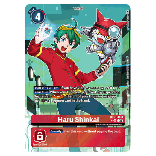 Haru Shinkai BT21-084a card from the Digimon set World Convergence