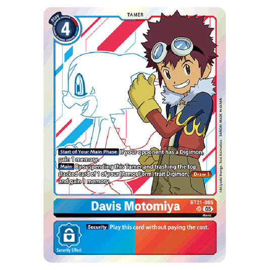 Davis Motomiya BT21-085 card from the Digimon set World Convergence