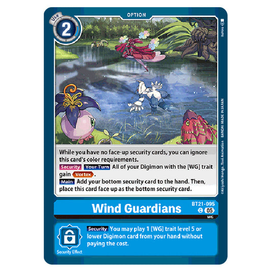 Wind Guardians BT21-095 card from the Digimon set World Convergence