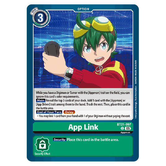 App Link BT21-097 card from the Digimon set World Convergence