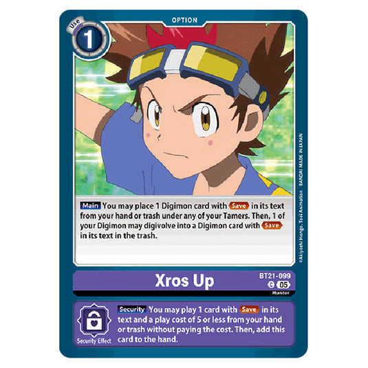 Xros Up BT21-099 card from the Digimon set World Convergence