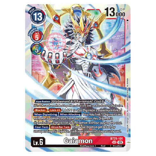Gaiamon BT21-101 card from the Digimon set World Convergence