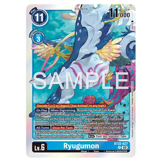 Ryugumon BT22-027 card from the Digimon set Cyber Eden