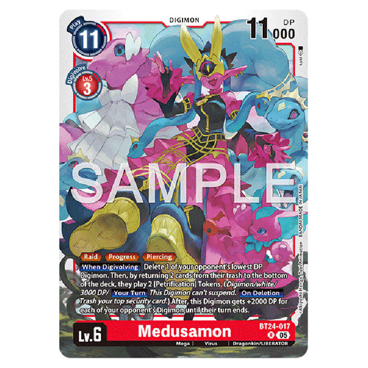 Medusamon BT24-017 card from the Digimon set BT-24: Time Stranger