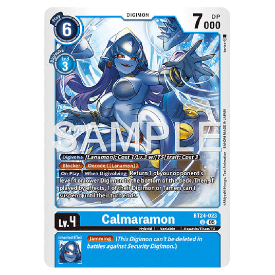 Calmaramon BT24-023 card from the Digimon set BT-24: Time Stranger