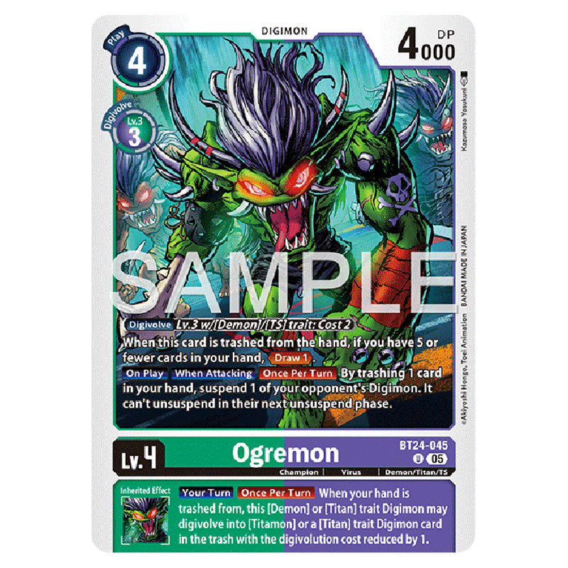 Digimon Card Game - BT-24: Time Stranger - Ogremon - (U)