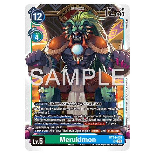 Merukimon BT24-051 card from the Digimon set BT-24: Time Stranger