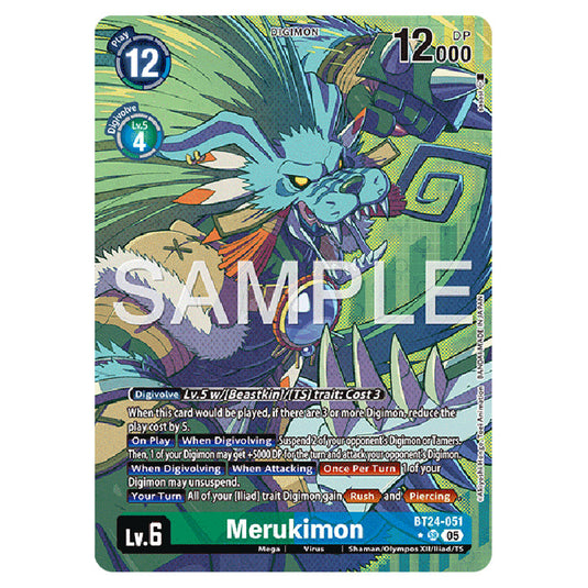 Merukimon BT24-051a card from the Digimon set BT-24: Time Stranger