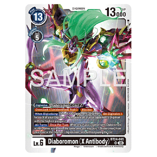 Diaboromon (X Antibody) BT24-065 card from the Digimon set BT-24: Time Stranger