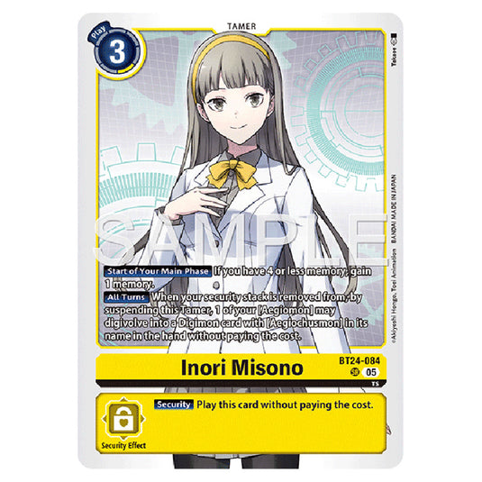 Inori Misono BT24-084 card from the Digimon set BT-24: Time Stranger