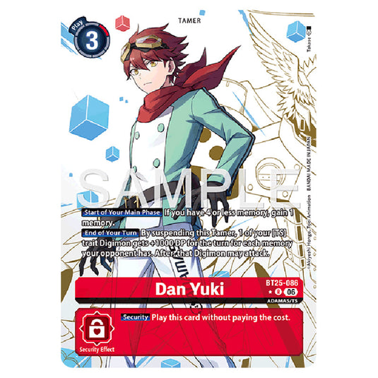 Dan Yuki BT25-086a card from the Digimon set BT-25: Dual Revolution