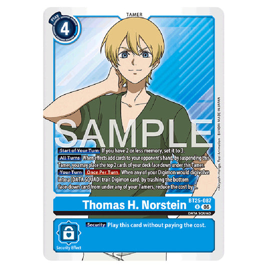 Thomas H. Norstein BT25-087 card from the Digimon set BT-25: Dual Revolution