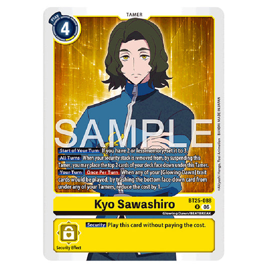 Kyo Sawashiro BT25-088 card from the Digimon set BT-25: Dual Revolution
