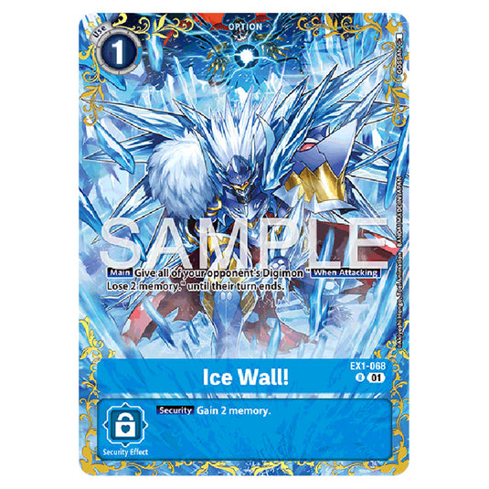 Ice Wall! EX1-068 card from the Digimon set BT-25: Dual Revolution