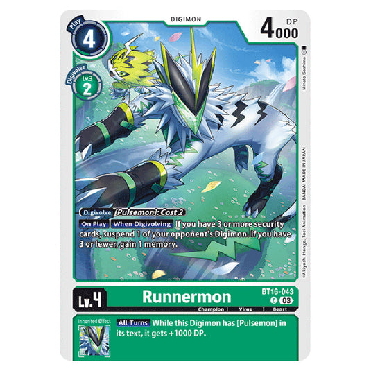 Digimon Card Game - BT16 Beginning Observer - Runnermon - (Unknown) - BT16-043
