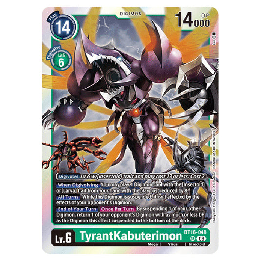 Digimon Card Game - BT16 Beginning Observer - TyrantKabuterimon - (Super Rare) - BT16-048