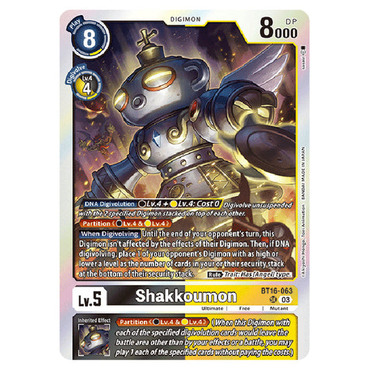 Digimon Card Game - BT16 Beginning Observer - Shakkoumon - (Super Rare) - BT16-063