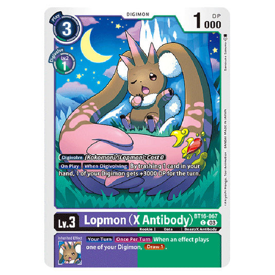 Digimon Card Game - BT16 Beginning Observer - Lopmon (X Antibody) - (Common) - BT16-067