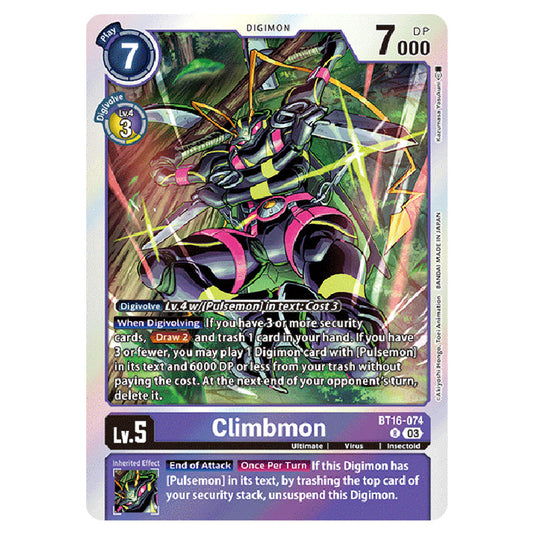 Digimon Card Game - BT16 Beginning Observer - Climbmon - (Rare) - BT16-074