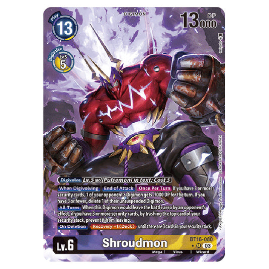 Digimon Card Game - BT16 Beginning Observer - Shroudmon - (Alternative Art) - BT16-080a