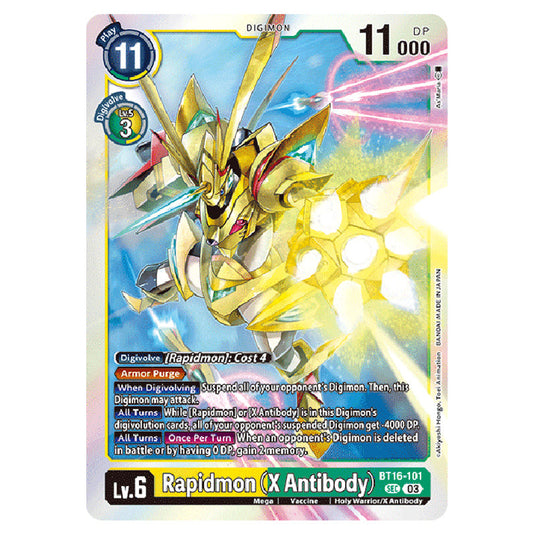 Digimon Card Game - BT16 Beginning Observer - Rapidmon (X Antibody) - (Secret Rare) - BT16-101