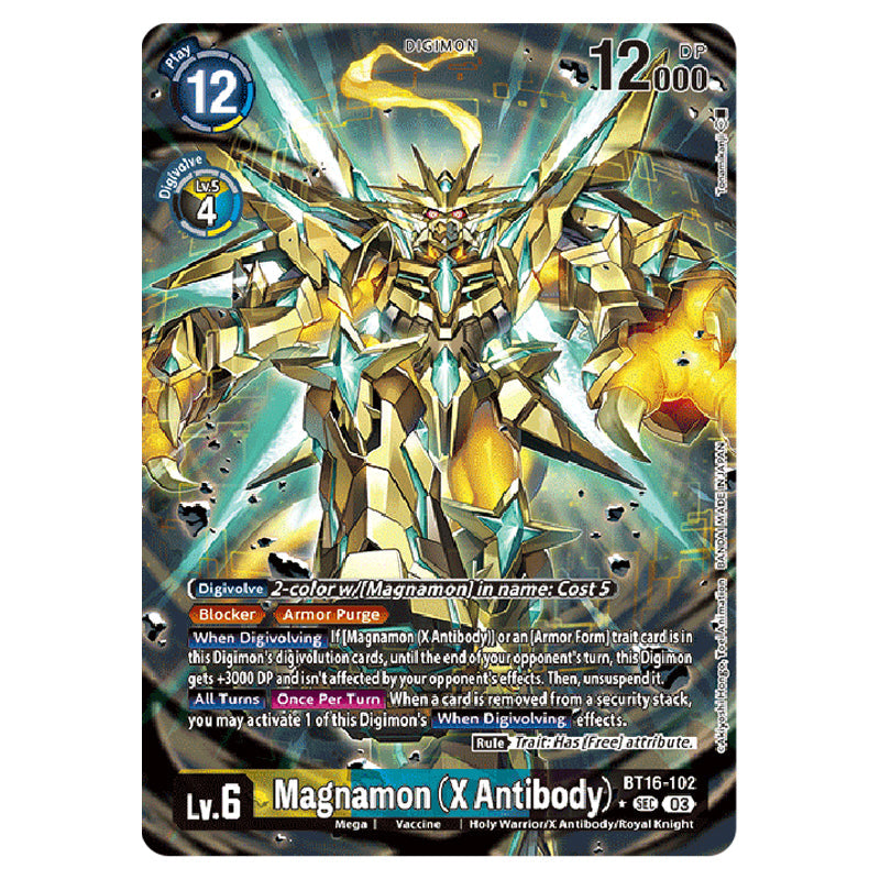 Digimon Card Game - BT16 Beginning Observer - Magnamon (X Antibody) - (Alternative Art) - BT16-102a Digimon Card Game - BT16 Beginning Observer - Magnamon (X Antibody) - (Alternative Art) - BT16-102a