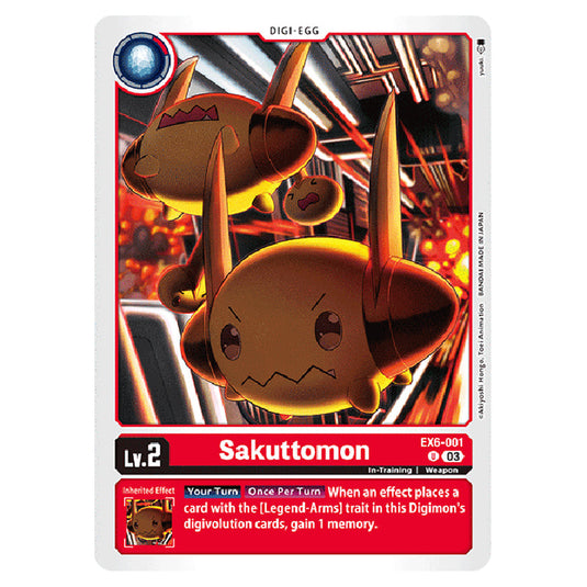 Sakuttomon EX6-001 card from the Digimon set EX-06: Theme Booster Infernal Ascension