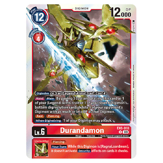 Durandamon EX6-010 card from the Digimon set EX-06: Theme Booster Infernal Ascension