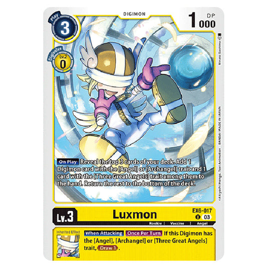 Luxmon EX6-017 card from the Digimon set EX-06: Theme Booster Infernal Ascension