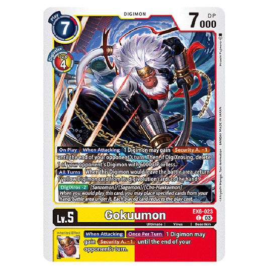 Gokuumon EX6-023 card from the Digimon set EX-06: Theme Booster Infernal Ascension