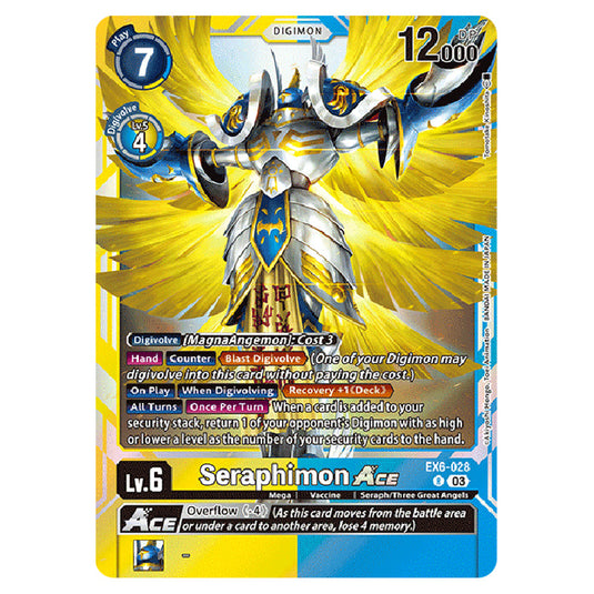 Seraphimon Ace EX6-028 card from the Digimon set EX-06: Theme Booster Infernal Ascension