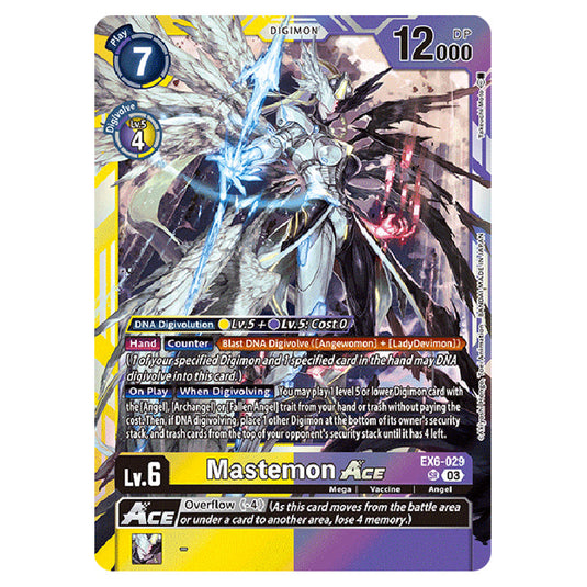 Mastemon Ace EX6-029 card from the Digimon set EX-06: Theme Booster Infernal Ascension