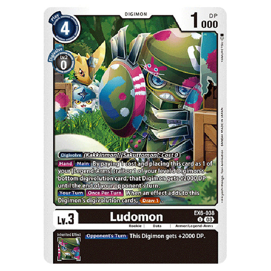 Ludomon EX6-038 card from the Digimon set EX-06: Theme Booster Infernal Ascension