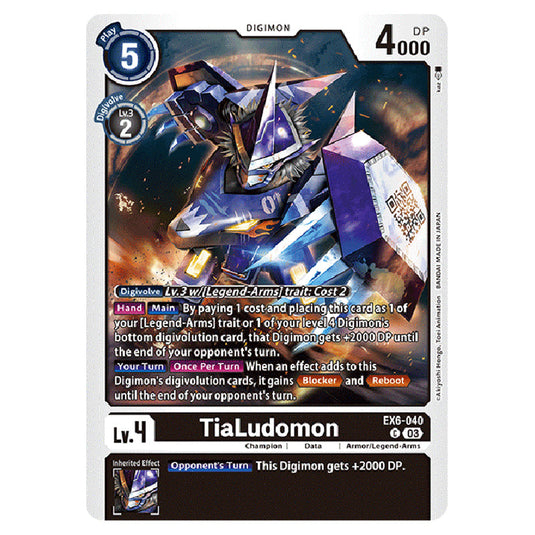 TiaLudomon EX6-040 card from the Digimon set EX-06: Theme Booster Infernal Ascension