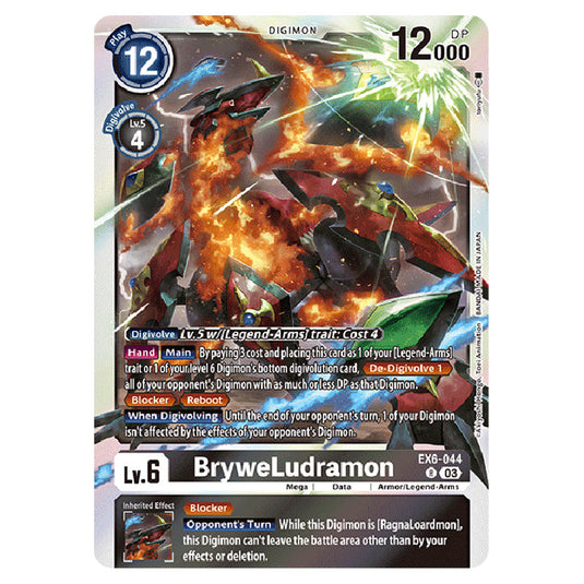 BryweLudramon EX6-044 card from the Digimon set EX-06: Theme Booster Infernal Ascension