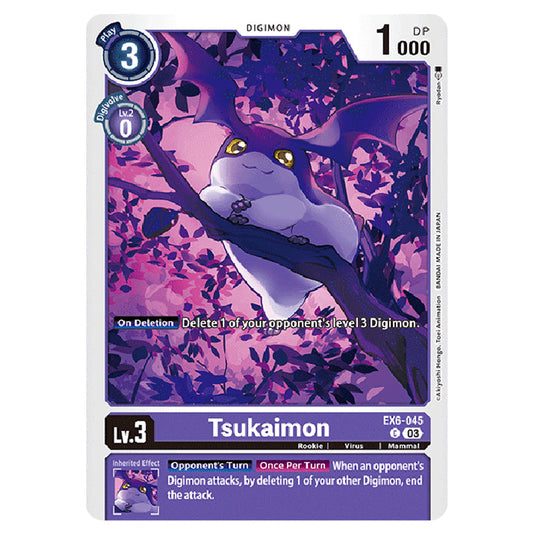 Tsukaimon EX6-045 card from the Digimon set EX-06: Theme Booster Infernal Ascension