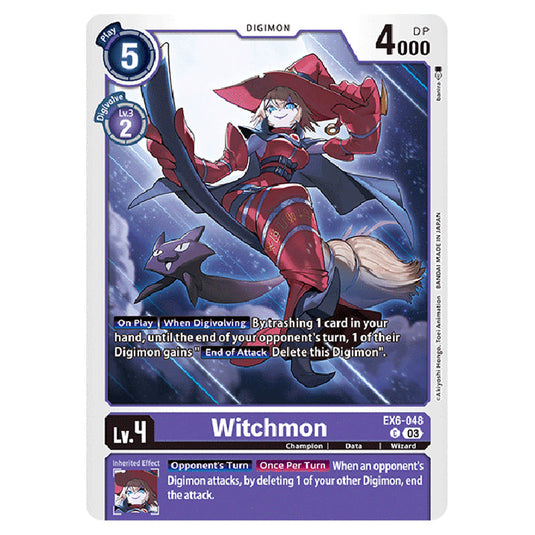 Witchmon EX6-048 card from the Digimon set EX-06: Theme Booster Infernal Ascension