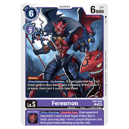 Devimon EX6-049 card from the Digimon set EX-06: Theme Booster Infernal Ascension