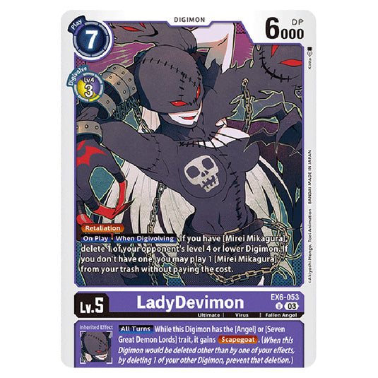 Bastemon EX6-052 card from the Digimon set EX-06: Theme Booster Infernal Ascension