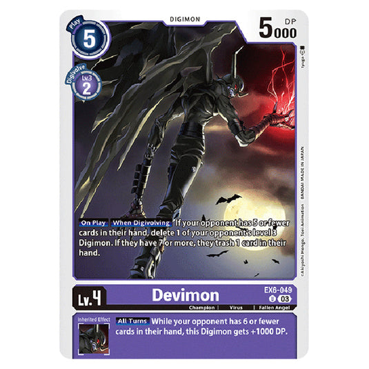 LadyDevimon EX6-053 card from the Digimon set EX-06: Theme Booster Infernal Ascension