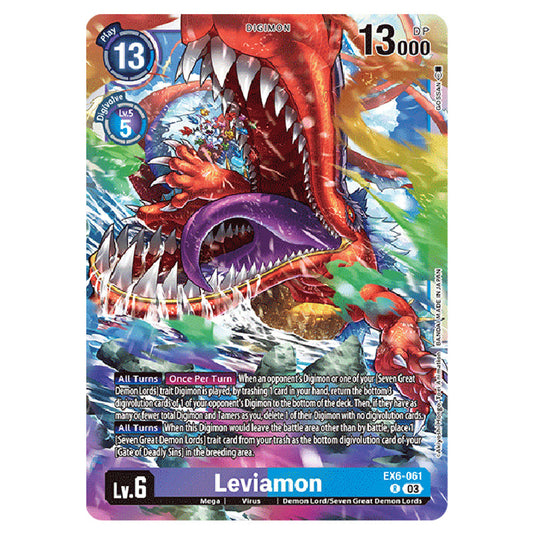 Leviamon EX6-061 card from the Digimon set EX-06: Theme Booster Infernal Ascension