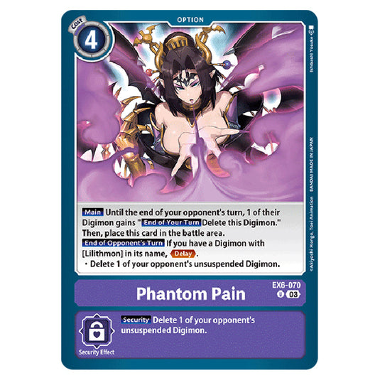 Phantom Pain EX6-070 card from the Digimon set EX-06: Theme Booster Infernal Ascension