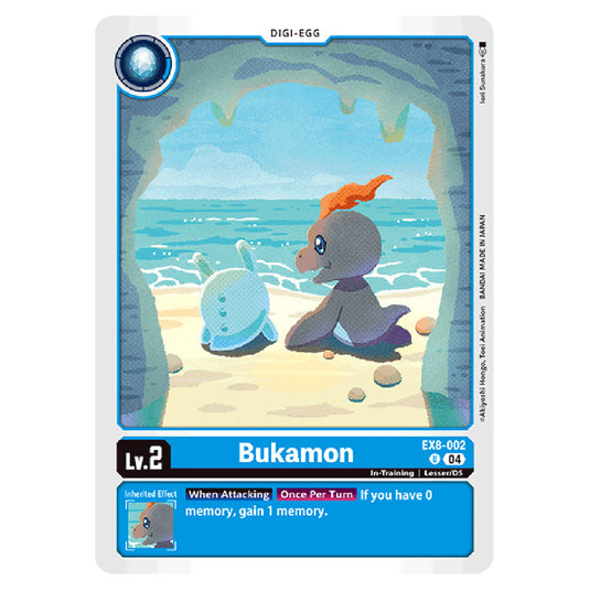 Bukamon EX8-002 card from the Digimon set EX08 - Chain of Liberation